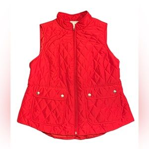 Red Croft & Barrow Light Puffer Vest - Size: Large